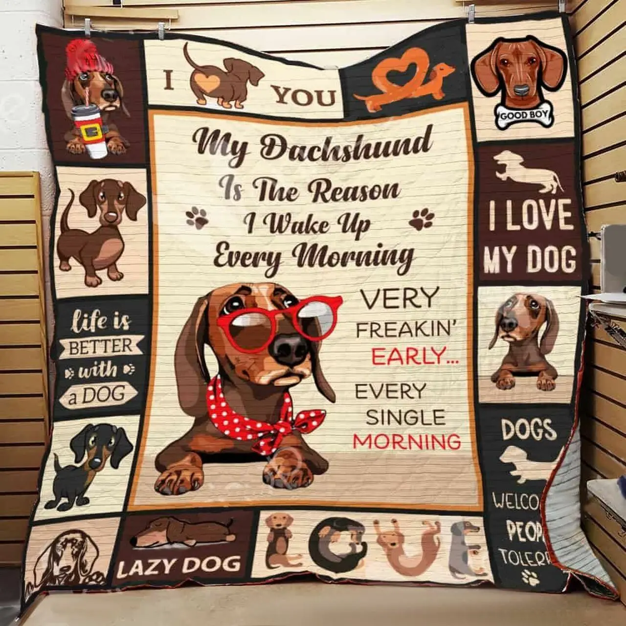 Dachshunds Is The Reason Dachshund Doxie Wiener Dog Lovers CL291220376MI Quilt Blanket and Home Decor