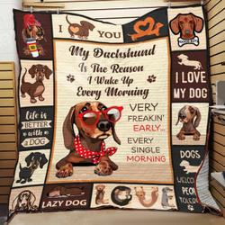 Dachshunds Is The Reason Dachshund Doxie Wiener Dog Lovers CL291220376MI Quilt Blanket and Home Decor