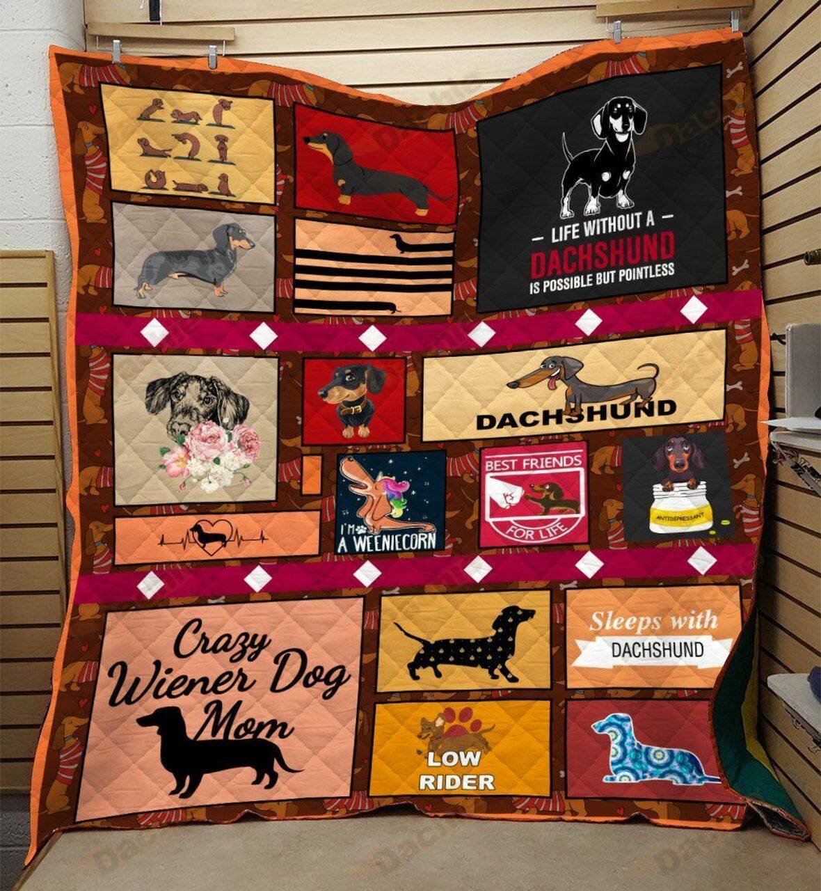Dachshunds Lovely Dachshund Doxie Wiener Dog Lovers CL150121003AT Quilt Blanket and Home Decor