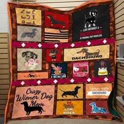 Dachshunds Lovely Dachshund Doxie Wiener Dog Lovers CL150121003AT Quilt Blanket and Home Decor