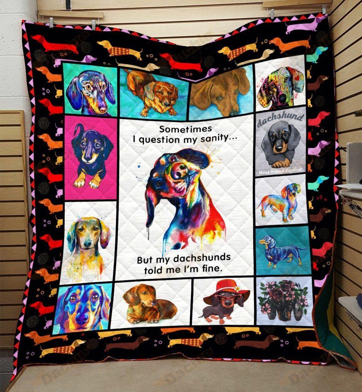 Dachshunds Lovely Dachshund Doxie Wiener Dog Lovers CL150121012AT Quilt Blanket and Home Decor
