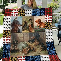 Dachshunds Lovely Dachshund Doxie Wiener Dog Lovers CL150121017AT Quilt Blanket and Home Decor