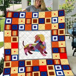 Dachshunds Lovely Dachshund Doxie Wiener Dog Lovers CL150121018AT Quilt Blanket and Home Decor