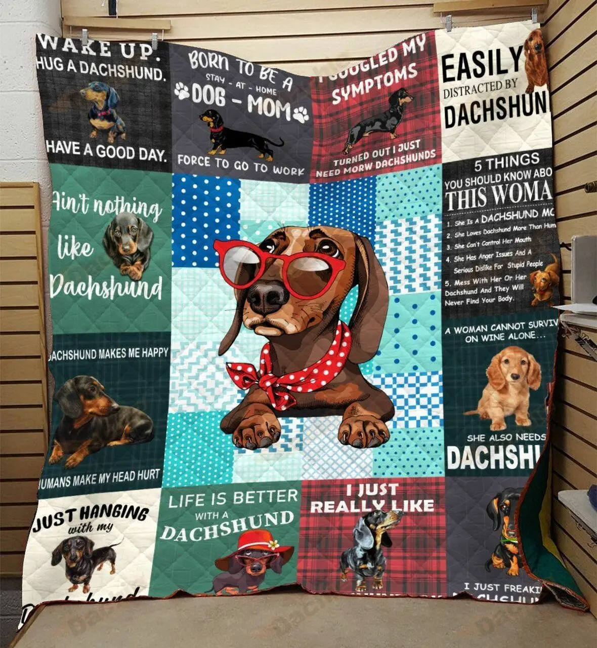 Dachshunds Lovely Dachshund Doxie Wiener Dog Lovers CL150121019AT Quilt Blanket and Home Decor