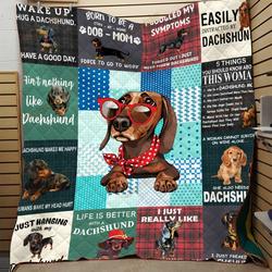 Dachshunds Lovely Dachshund Doxie Wiener Dog Lovers CL150121019AT Quilt Blanket and Home Decor