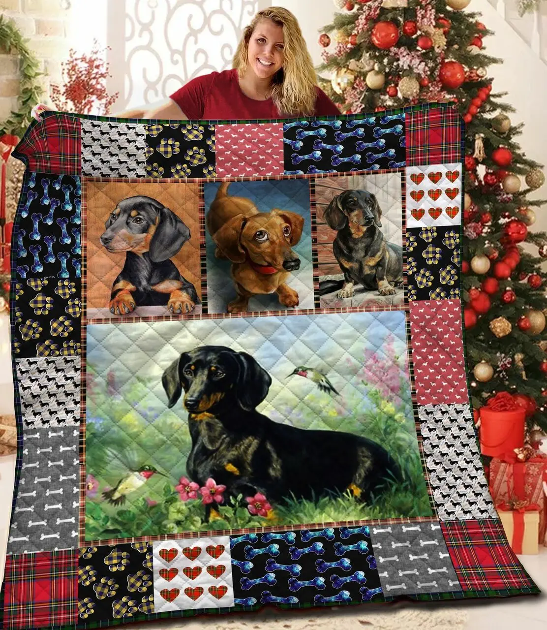 Dachshunds Lovely Dachshund Doxie Wiener Dog Lovers CL291220061MI Quilt Blanket and Home Decor