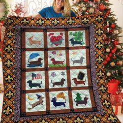 Dachshunds Lovely Dachshund Doxie Wiener Dog Lovers CL291220216MI Quilt Blanket and Home Decor