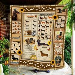 Dachshunds Massage Your Dachshund Doxie Wiener Dog Lovers CL130121001MI Quilt Blanket and Home Decor
