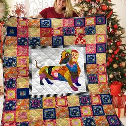 Dachshunds Pattern Dachshund Doxie Wiener Dog Lovers CL291220357MI Quilt Blanket and Home Decor
