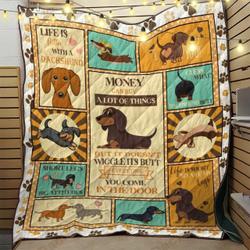 Dachshunds Retro Vintage Dachshund Doxie Wiener Dog Lovers CL11012001MI Quilt Blanket and Home Decor