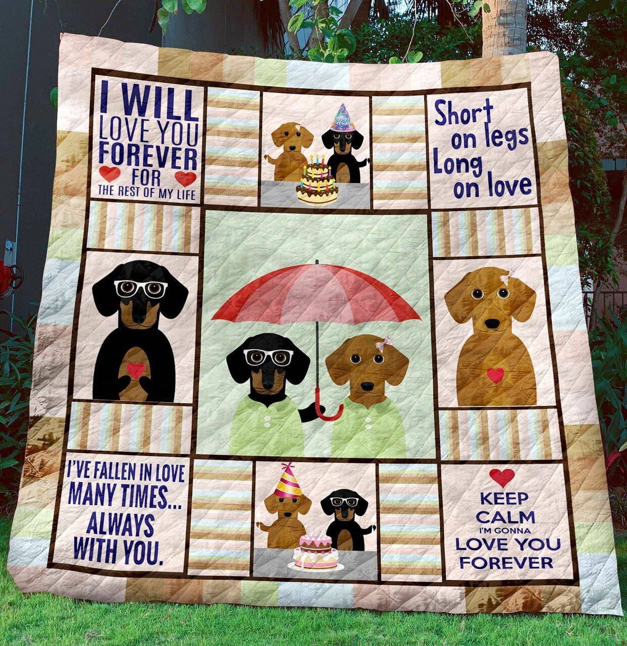 Dachsund Quilt Blanket C9B200213NM and Home Decor