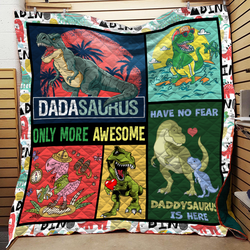 Daddysaurus Only More Awesome Quilt Blanket  Quilt and Home Decor