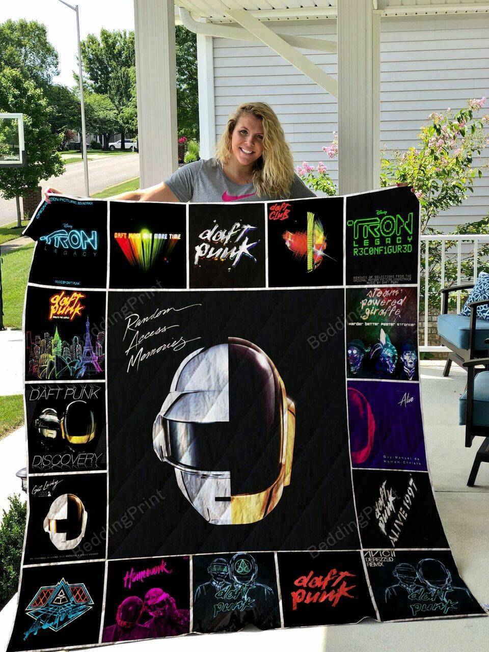 Daft Punk Quilt Blanket 0684 and Home Decor