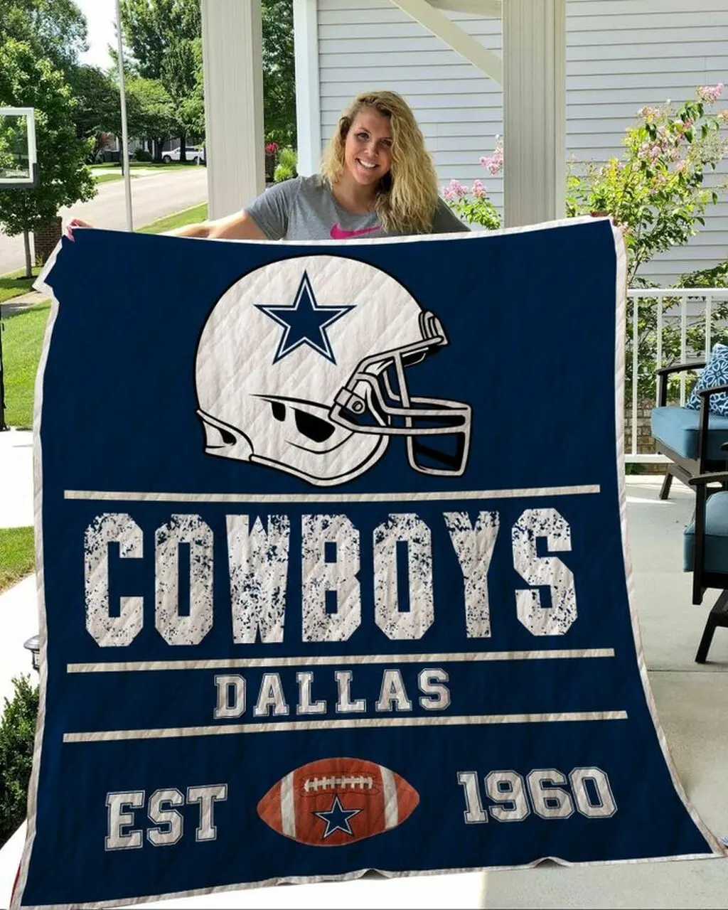 Dallas Cowboys Est 1960 Quilt Blanket Bs249 and Home Decor