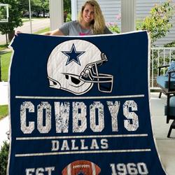 Dallas Cowboys Est 1960 Quilt Blanket Bs249 and Home Decor