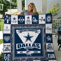 Dallas Cowboys Ver23 Quilt Blanket and Home Decor