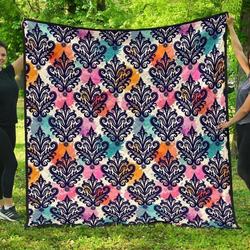Damask Colorful DHCDHC LD2410 Quilt Blanket and Home Decor