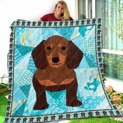 Danchshund Happy Danchshund VF4 3D Customized Quilt and Home Decor