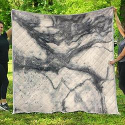 Dark Grey White Marble Hur Quilt Bevrjv and Home Decor