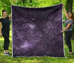 Dark Purple Cosmos Galaxy Space Cl17100245Mdq Quilt Blanket and Home Decor