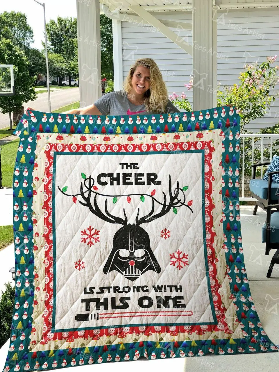 Darth Vader Christmas Quilt Blanket and Home Decor