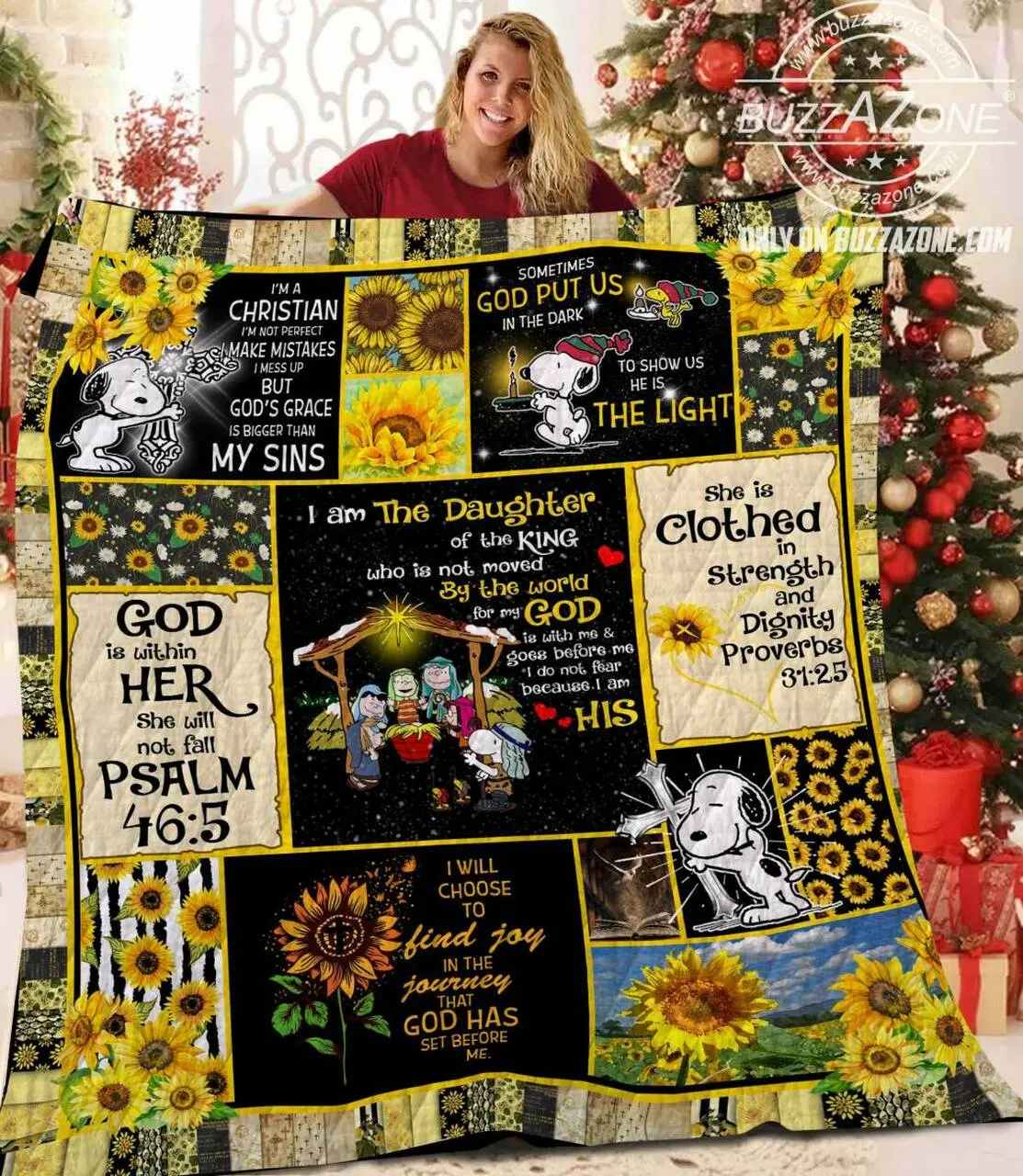 Daughter Of The King Who Is Not Moved Snoopy Bt Quilt and Home Decor