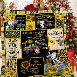 Daughter Of The King Who Is Not Moved Snoopy Bt Quilt and Home Decor