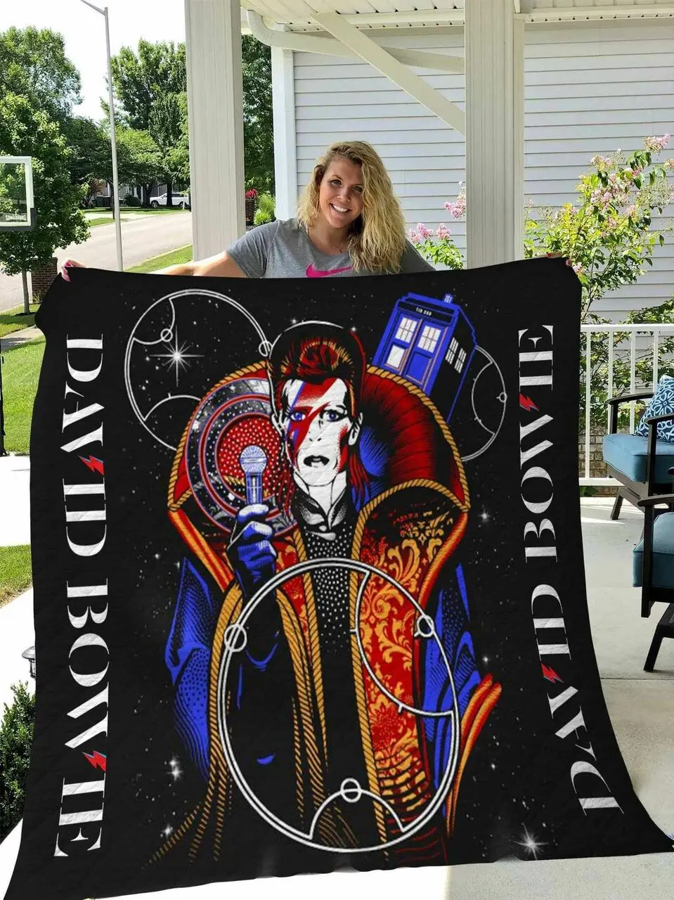 David Bowie HVT190925 Quilt Blanket and Home Decor
