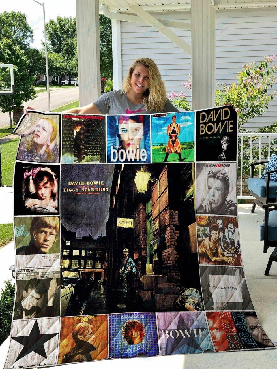 David Bowie Quilt Blanket 01134 and Home Decor