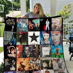 David Bowie Quilt Blanket 01705 and Home Decor