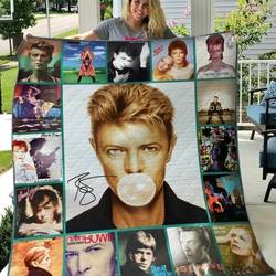 David Bowie Quilt Blanket and Home Decor