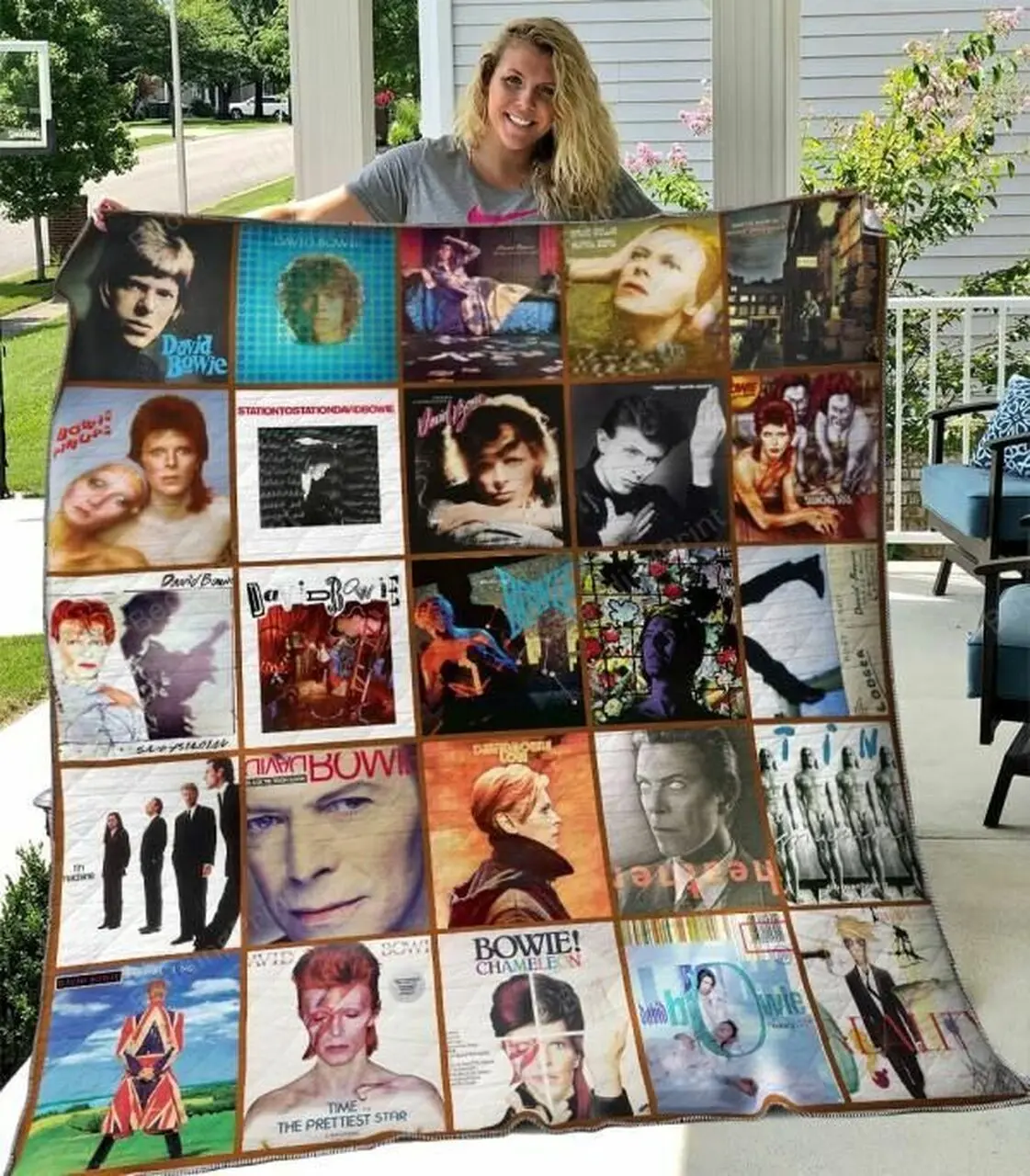 David Bowie Ver1 Quilt Blanket and Home Decor