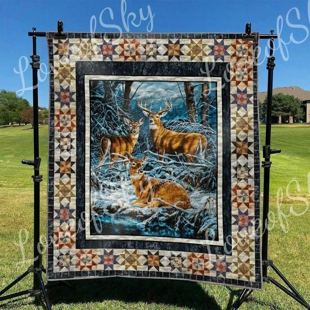 Dazed Yellow Deer DD25090104CL Quilt Blanket and Home Decor