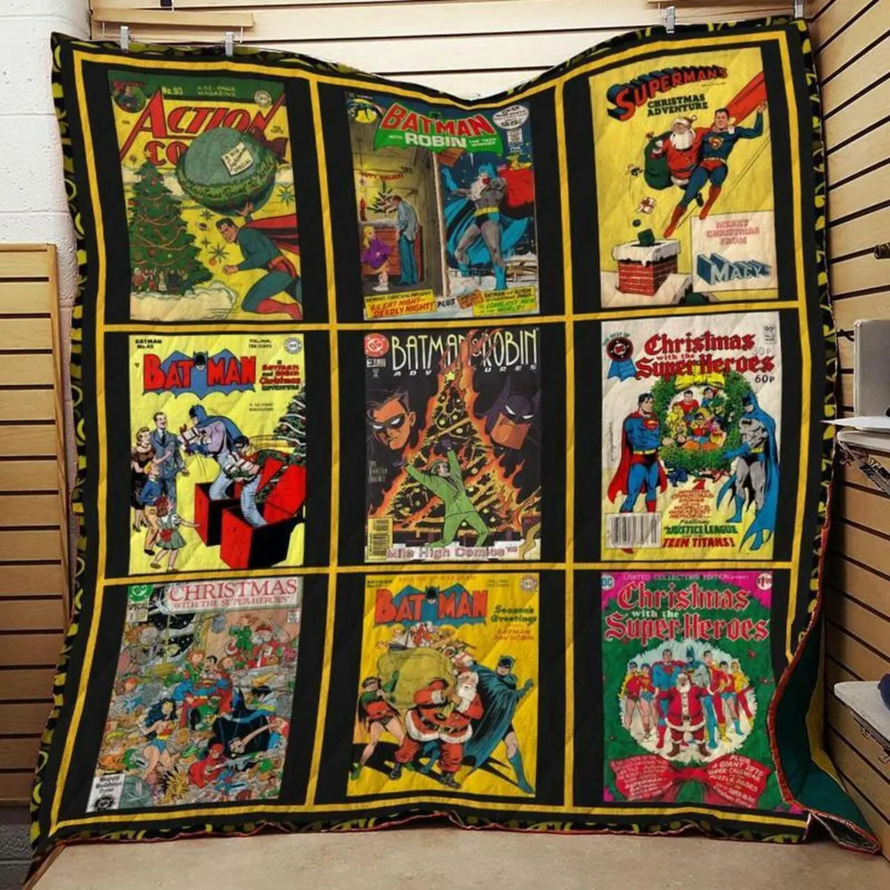 Dc Comics Xmas Quilt and Home Decor
