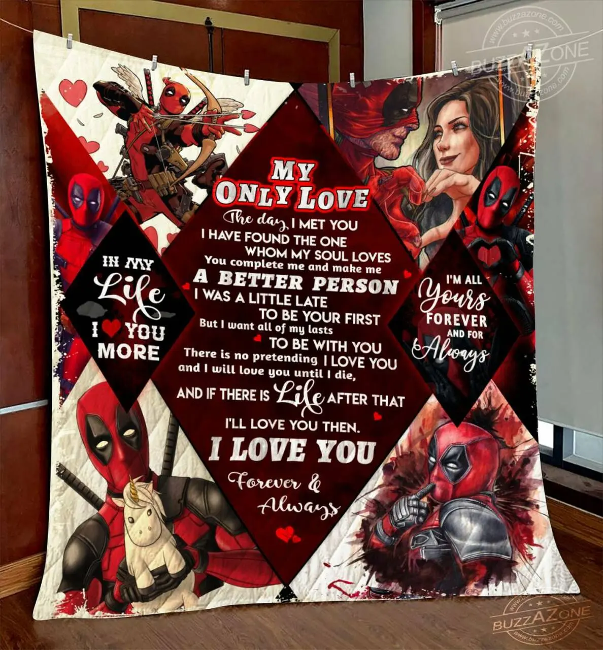 Deadpool My Love All Of My Last Quilt Cc and Home Decor
