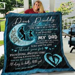Dear Daddy FF2 NTTH011298 3D Customized Quilt and Home Decor