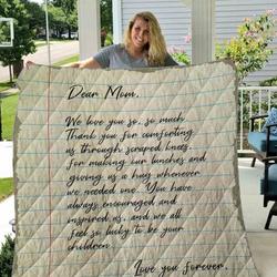 Dear Mom Cl14100174Mdq Quilt Blanket and Home Decor