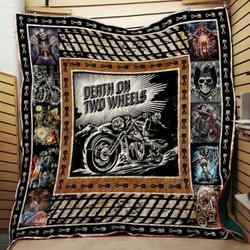 Death On Two Wheels Motorcycles Washable Handmade Quilt 0312-02 and Home Decor
