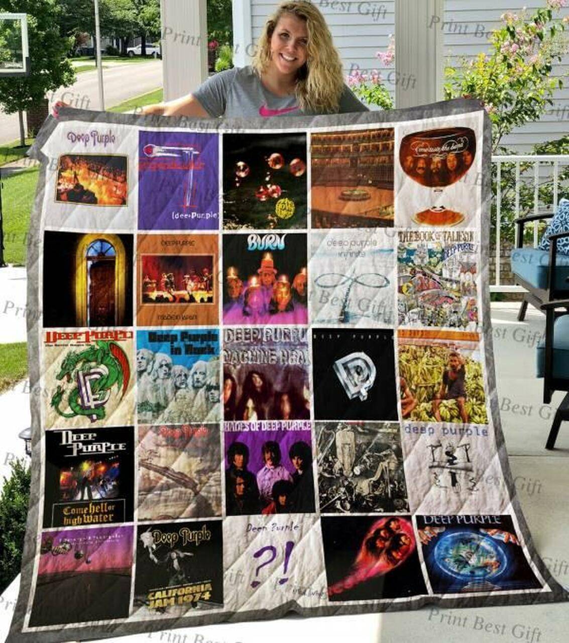 Deep Purple Quilt Blanket Limited Quilt Blanket and Home Decor