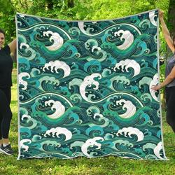 Deep Sea Wave Surfing Cl17100256Mdq Quilt Blanket and Home Decor