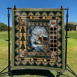 Deer 01 DHCLD0909 Quilt Blanket and Home Decor