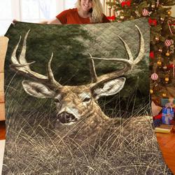 Deer 3D Customized Quilt TUH87156 PLEN2407 and Home Decor