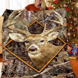 Deer 3D Customized Quilt TUH87369 PLEN2407 and Home Decor