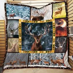 Deer Cl2100135Mdq Quilt Blanket and Home Decor