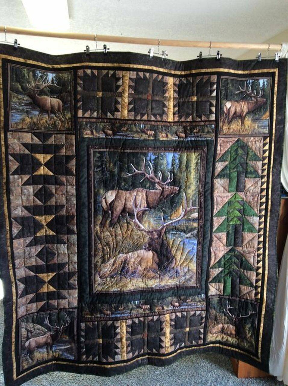 Deer Cla150614 Quilt Blanket and Home Decor