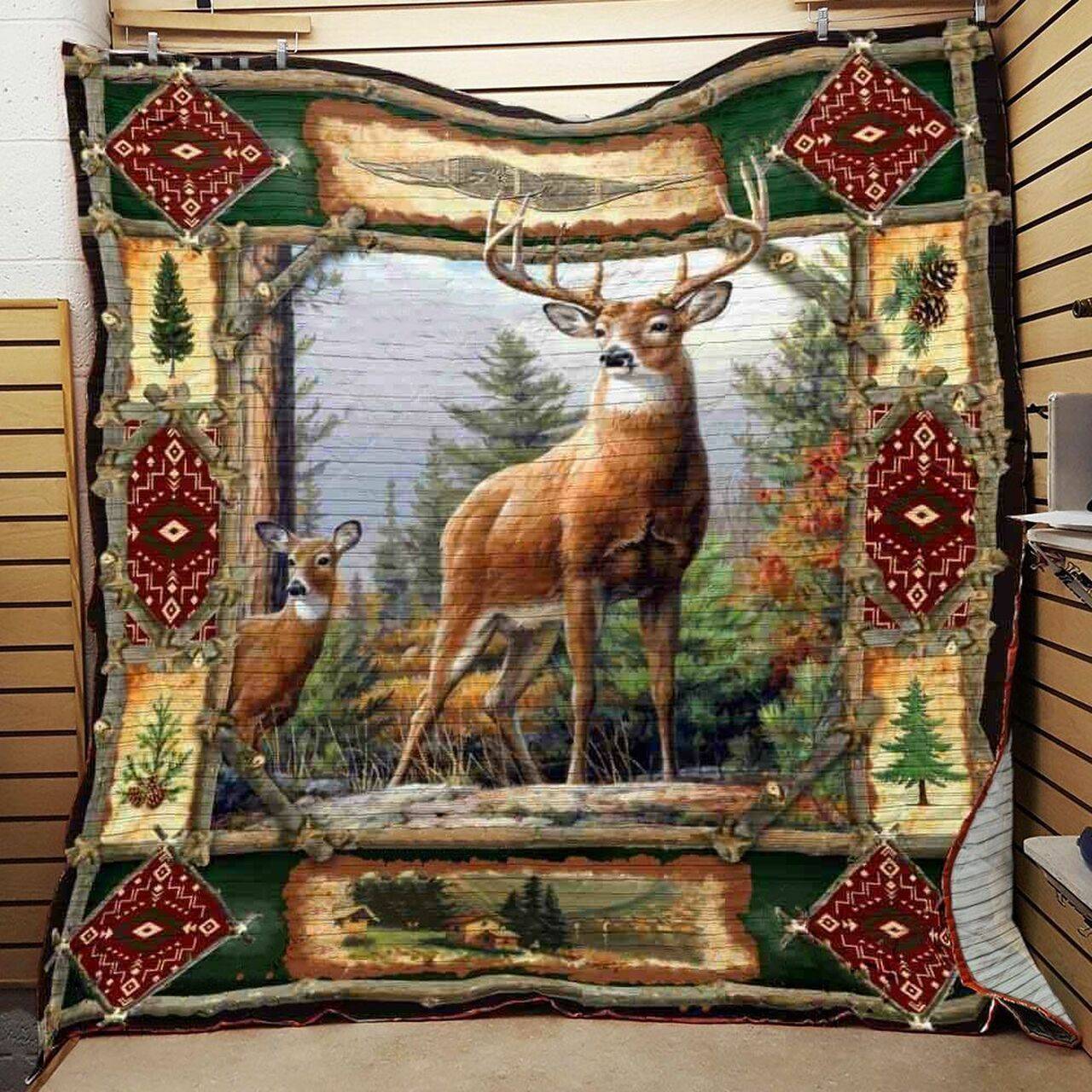 Deer Hunting Quilt Blanket ABC07111403 and Home Decor