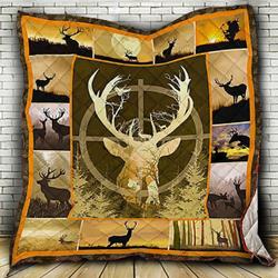 Deer Hunting Quilt Blanket ABC07113724 and Home Decor