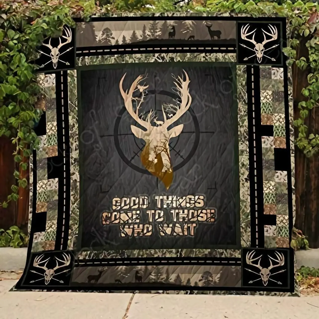 Deer Hunting Quilt Blanket ABC081103 and Home Decor