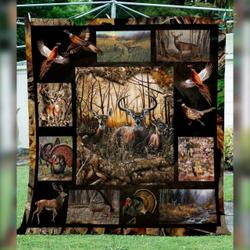 Deer Hunting ZZA 3D Customized Quilt More TUH16318 PLEN2407 and Home Decor