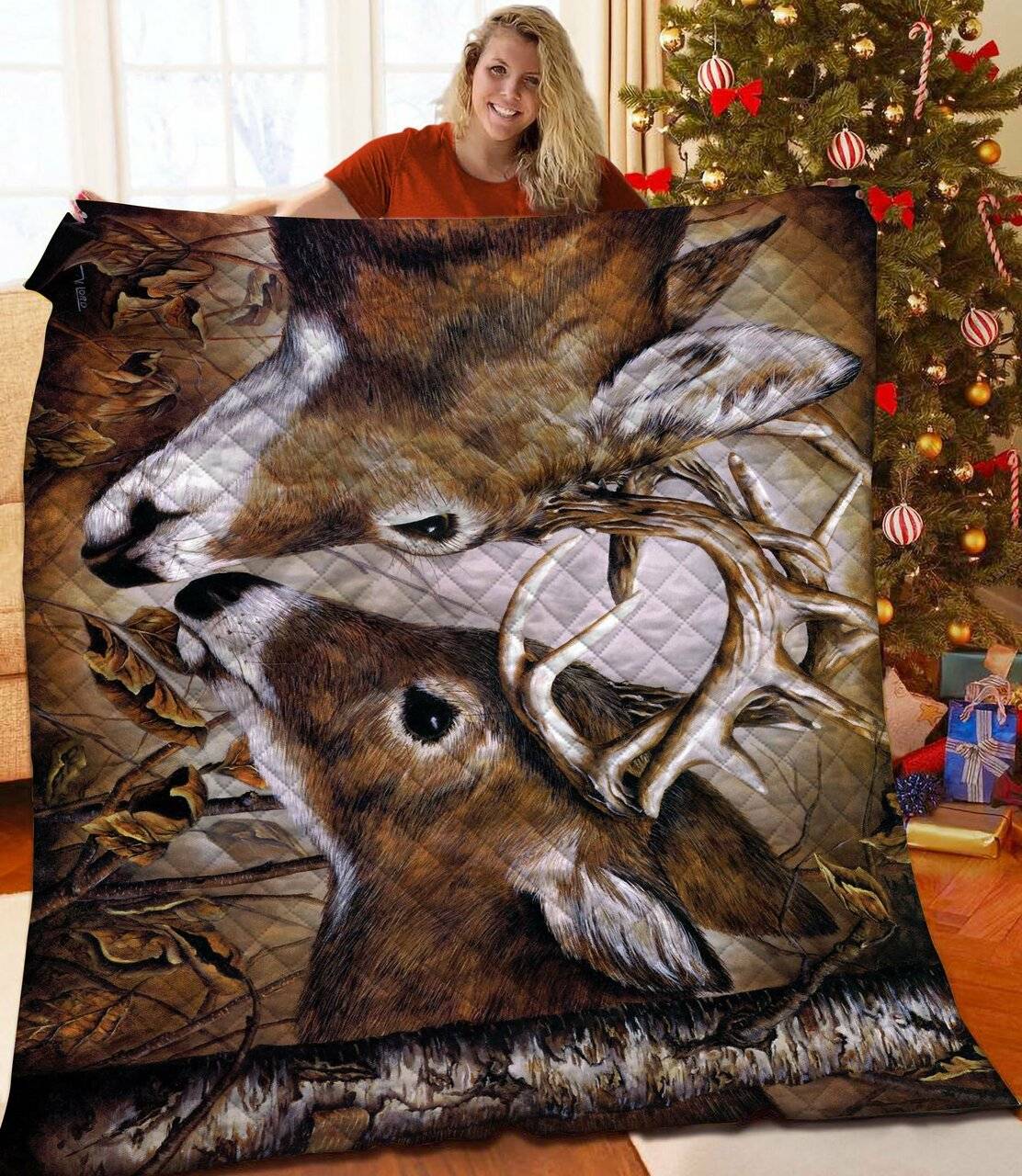 Deer Jfj Quilt Tpc and Home Decor